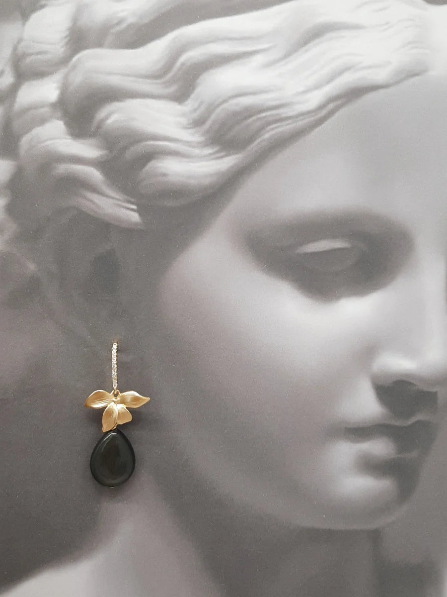 Crystal and Cord Stevie Earrings