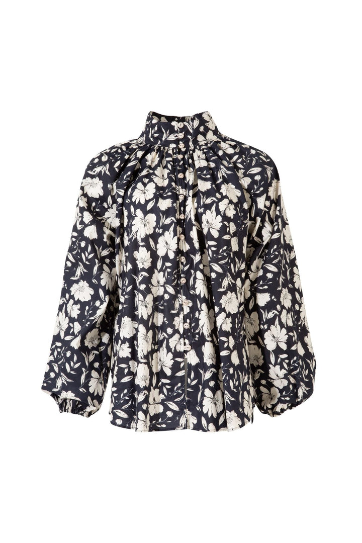 Curate Button of The Joke Top - Black Floral - Shop 9