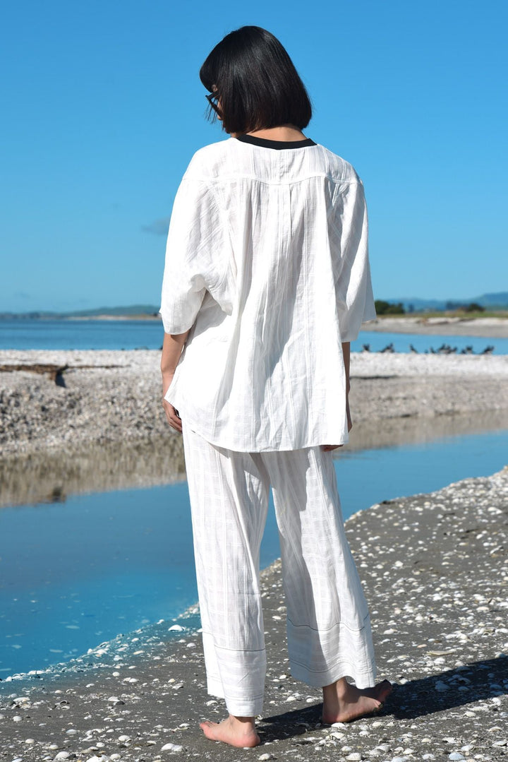 Curate Leg Work Pant - White - Shop 9