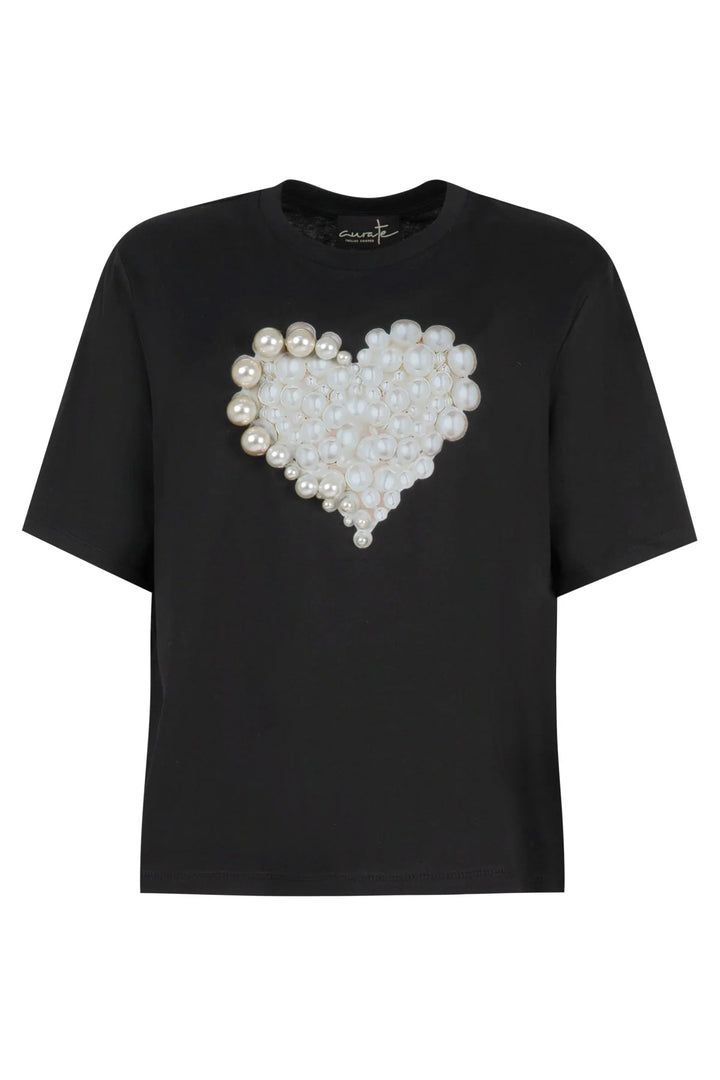 Curate Pearl Up Tee - Black - Shop 9