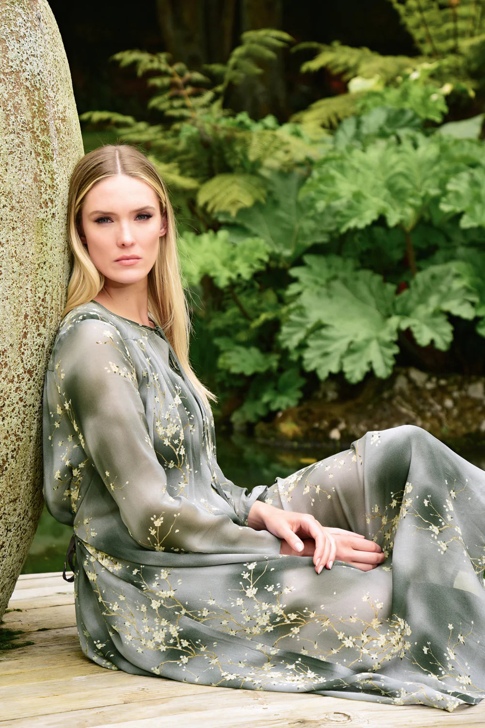Curate Tie For Now Dress - Grey Floral