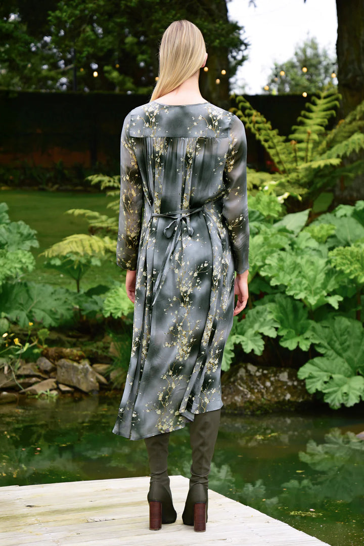 Curate Tie For Now Dress - Grey Floral