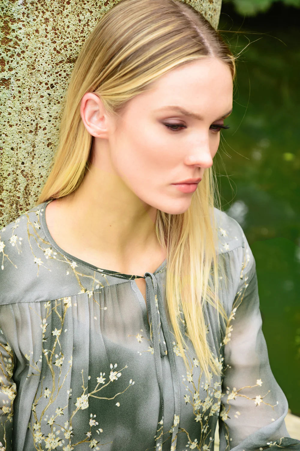 Curate Tie For Now Dress - Grey Floral