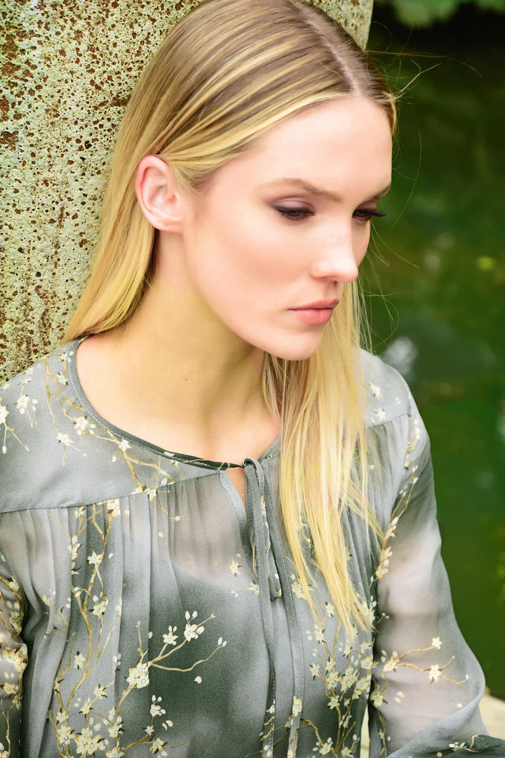 Curate Tie For Now Dress - Grey Floral
