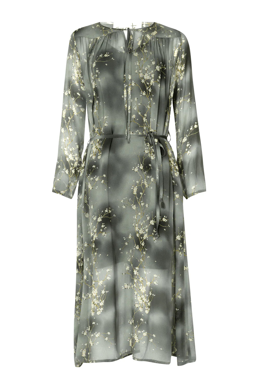 Curate Tie For Now Dress - Grey Floral