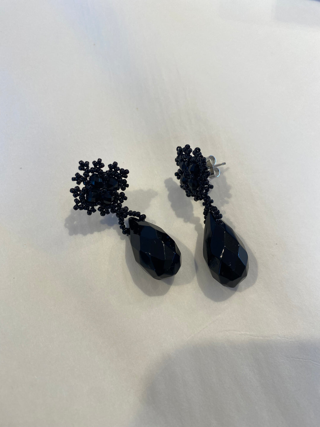 Crystal and Cord Aurelie Earrings
