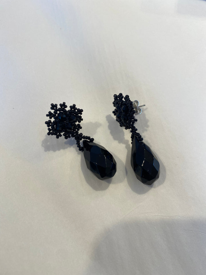 Crystal and Cord Aurelie Earrings