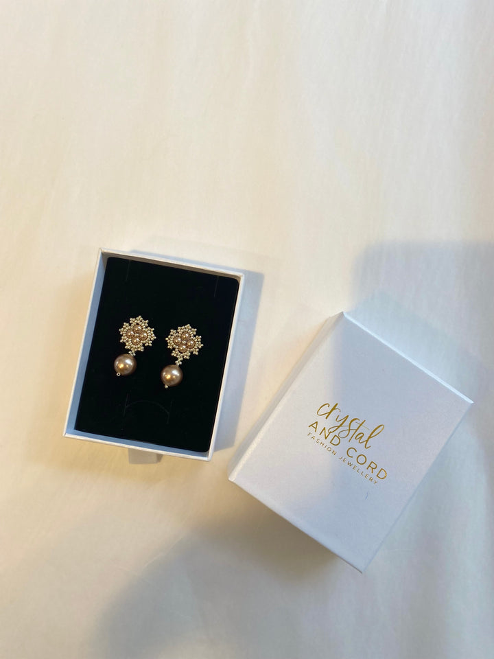Crystal and Cord Colette Earrings