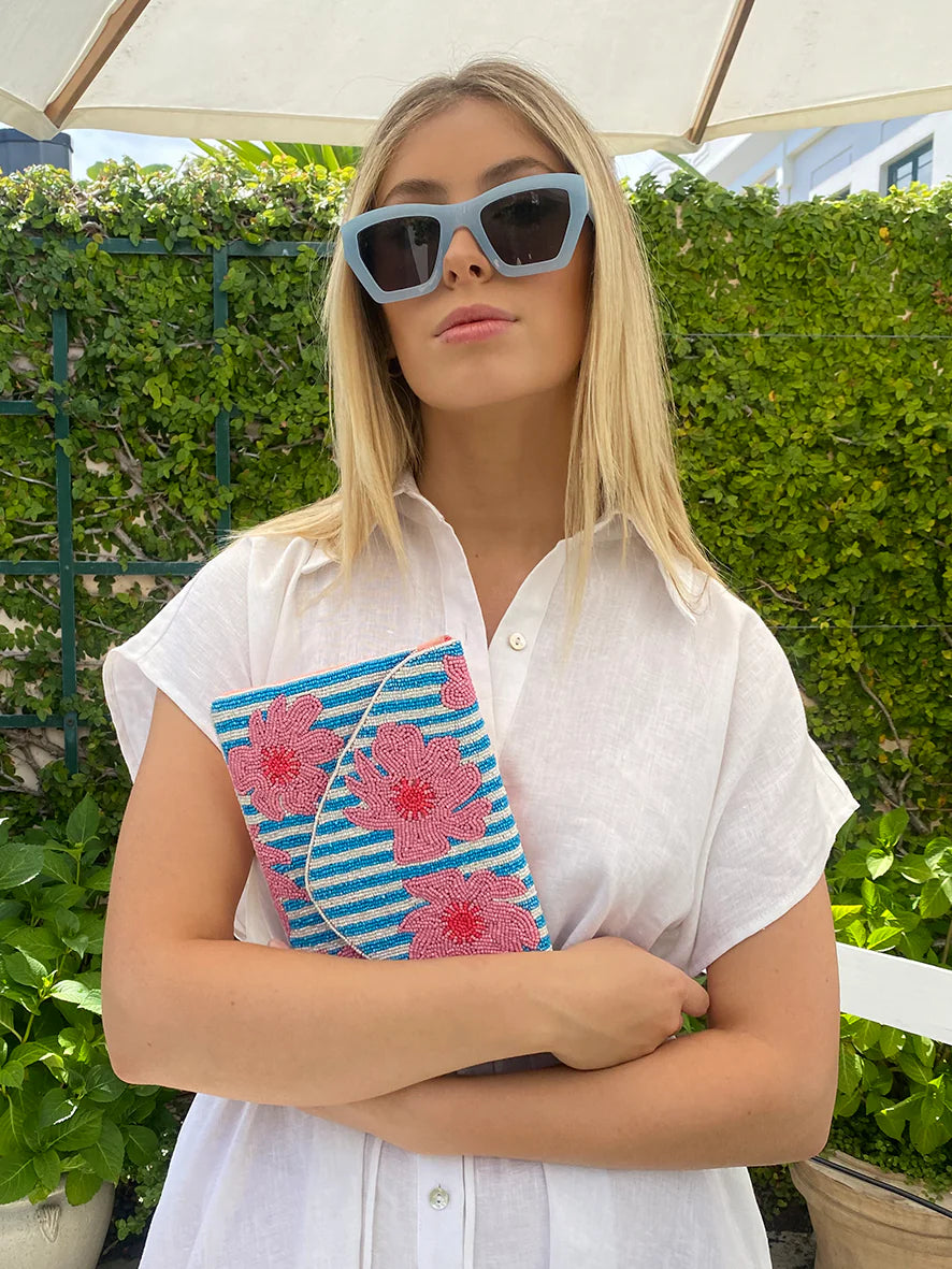 Dark Hampton Petite Fleur Beaded Bag - Shop 9