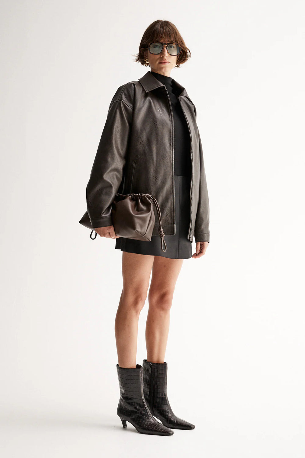 Elka Collective Melton Jacket - Chocolate - Shop 9