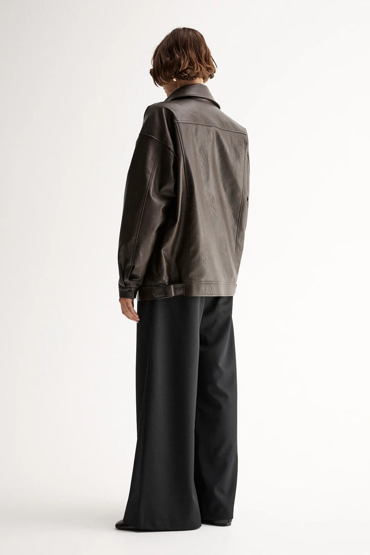 Elka Collective Melton Jacket - Chocolate - Shop 9