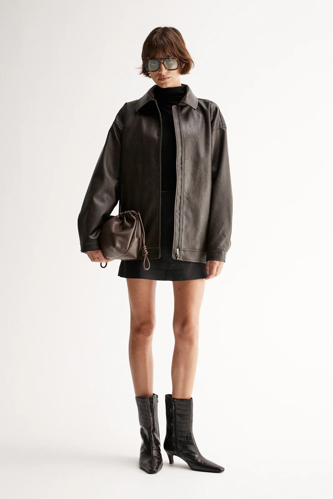 Elka Collective Melton Jacket - Chocolate - Shop 9