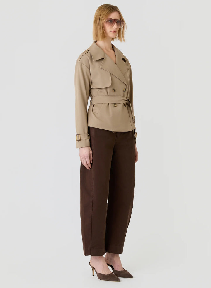 Esmaee Avenue Cropped Trench - Ashwood - Shop 9