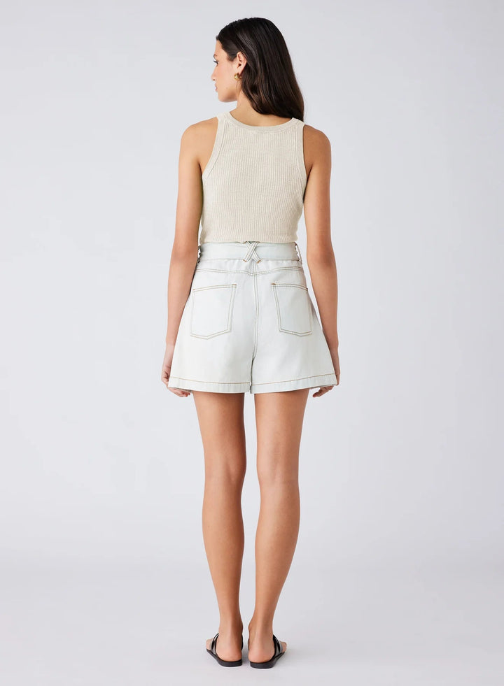Esmaee Bronte Linen Tank - Cream - Shop 9