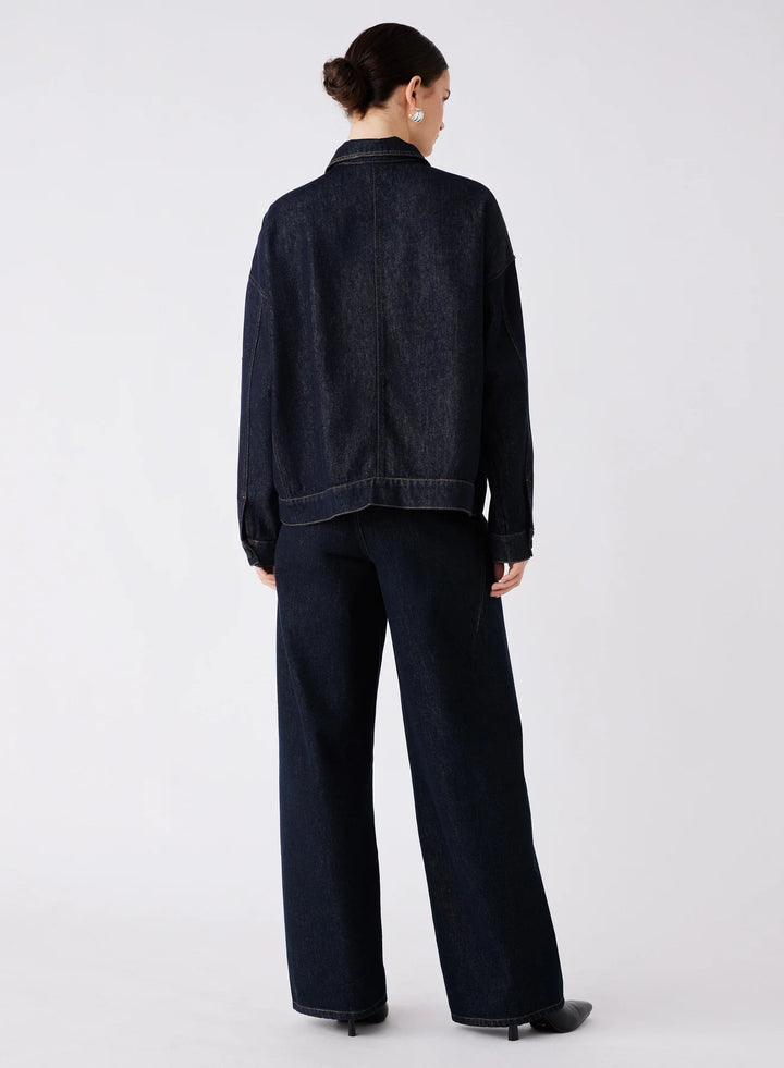 Esmaee Central Denim Jacket - Dark Denim - Shop 9