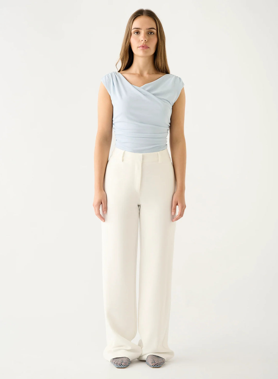 Esmaee Charter Pant - White - Shop 9