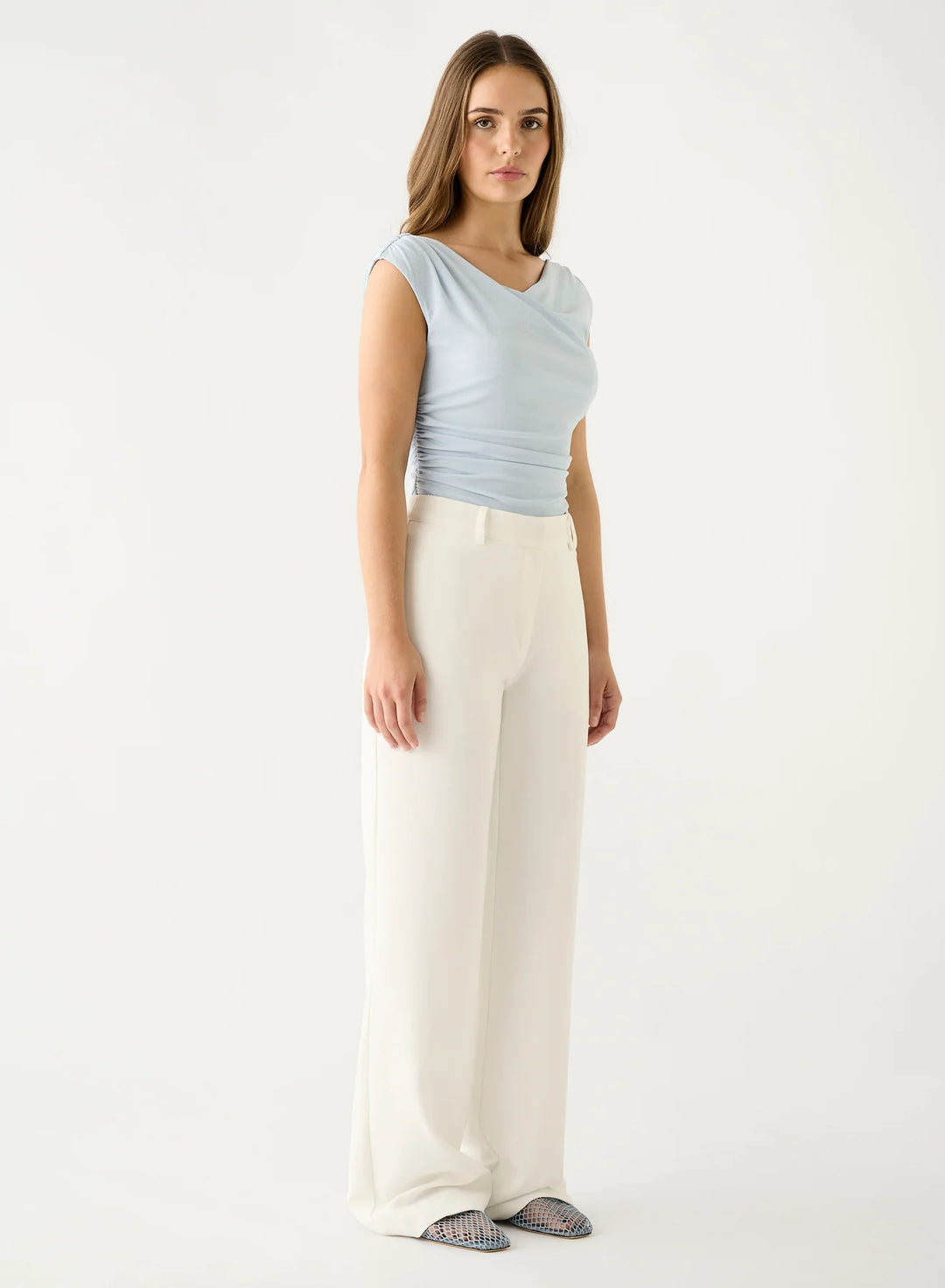 Esmaee Charter Pant - White - Shop 9