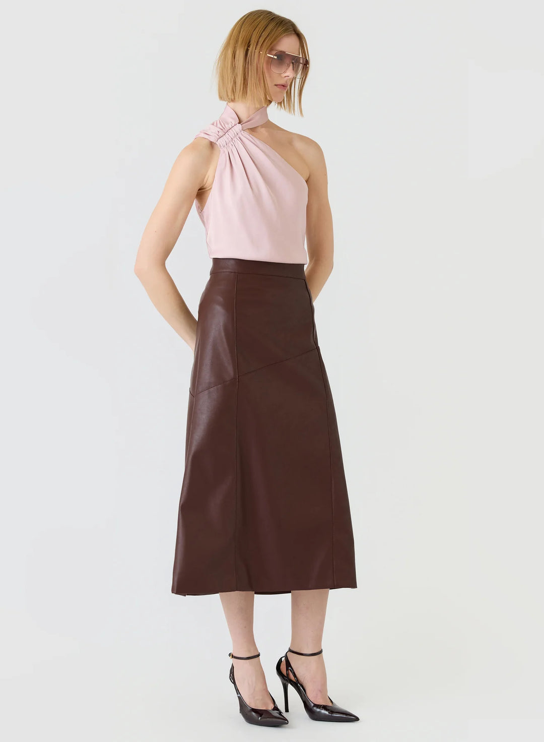 Esmaee Clea Midi Skirt - Mulberry - Shop 9