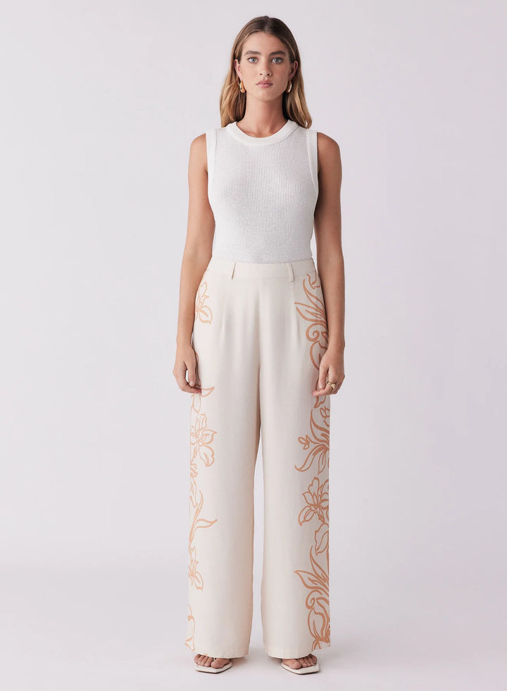 Esmaee Lolita Pant - Ecru Floral (Pre-Order) - Shop 9
