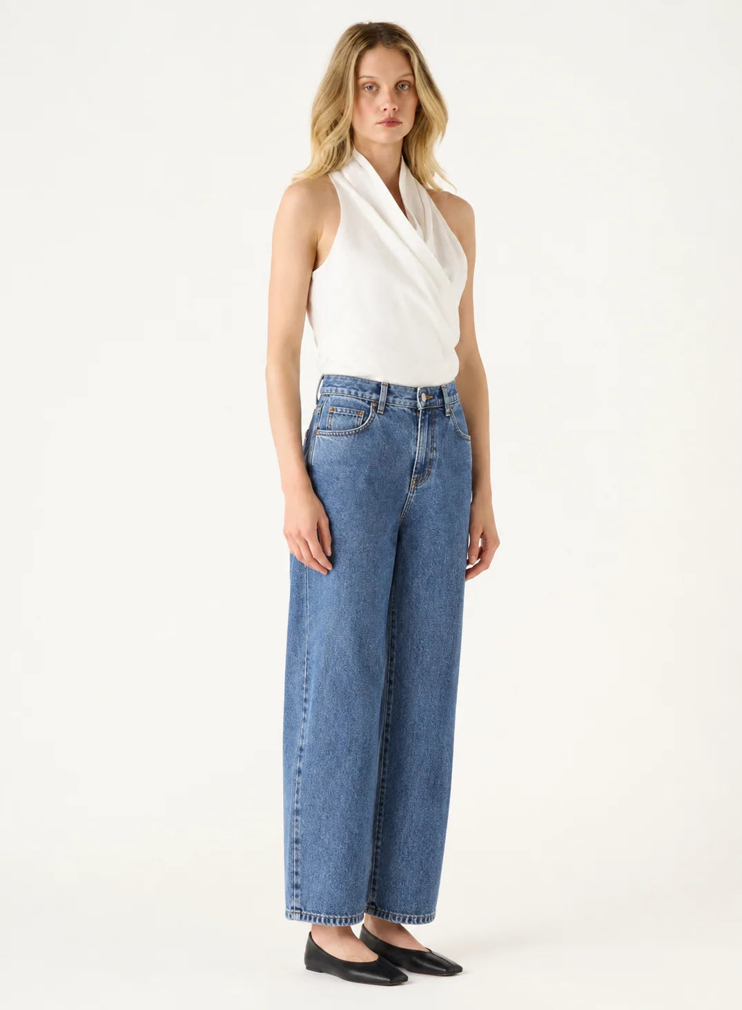 Esmaee Mayfair Barrel Jeans - Blue Denim - Shop 9