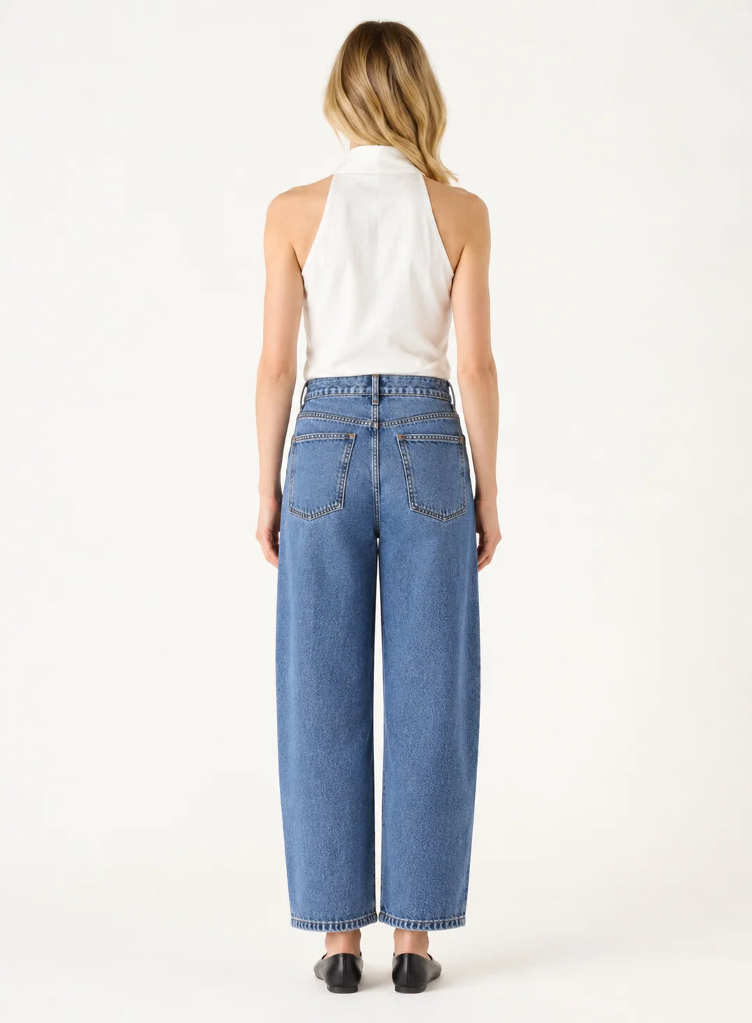 Esmaee Mayfair Barrel Jeans - Blue Denim - Shop 9