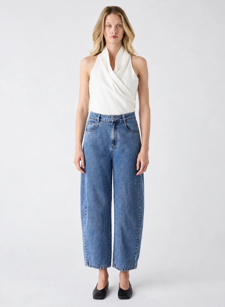 Esmaee Mayfair Barrel Jeans - Blue Denim - Shop 9