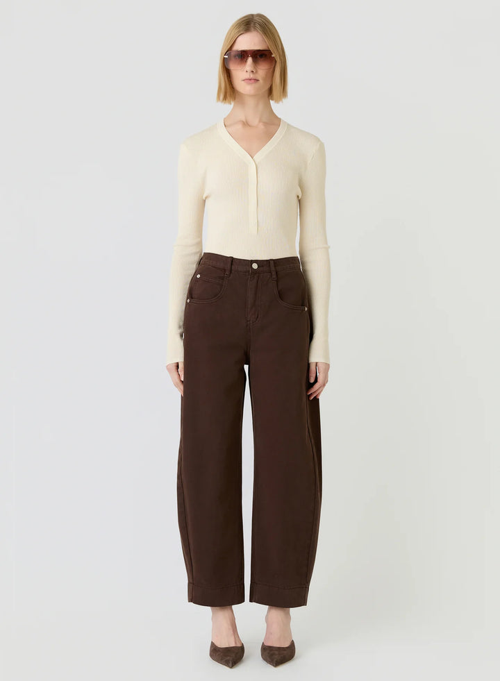 Esmaee Mayfair Barrel Jeans - Espresso - Shop 9