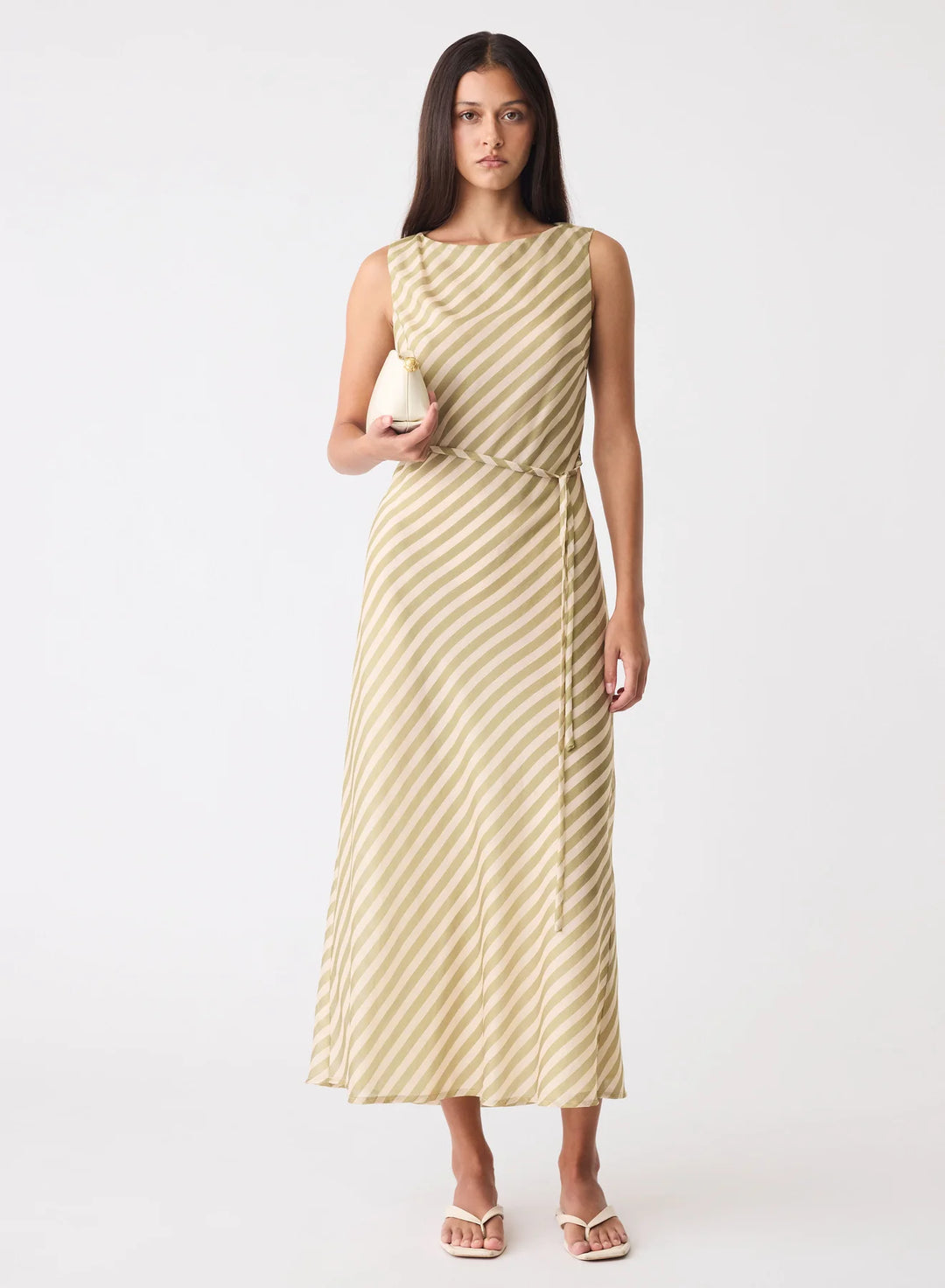 Esmaee Sahara Maxi Dress - Sage Stripe - Shop 9