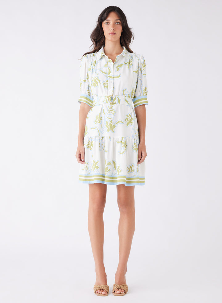 Esmaee Tranquility Mini Dress - Olive Floral - Shop 9