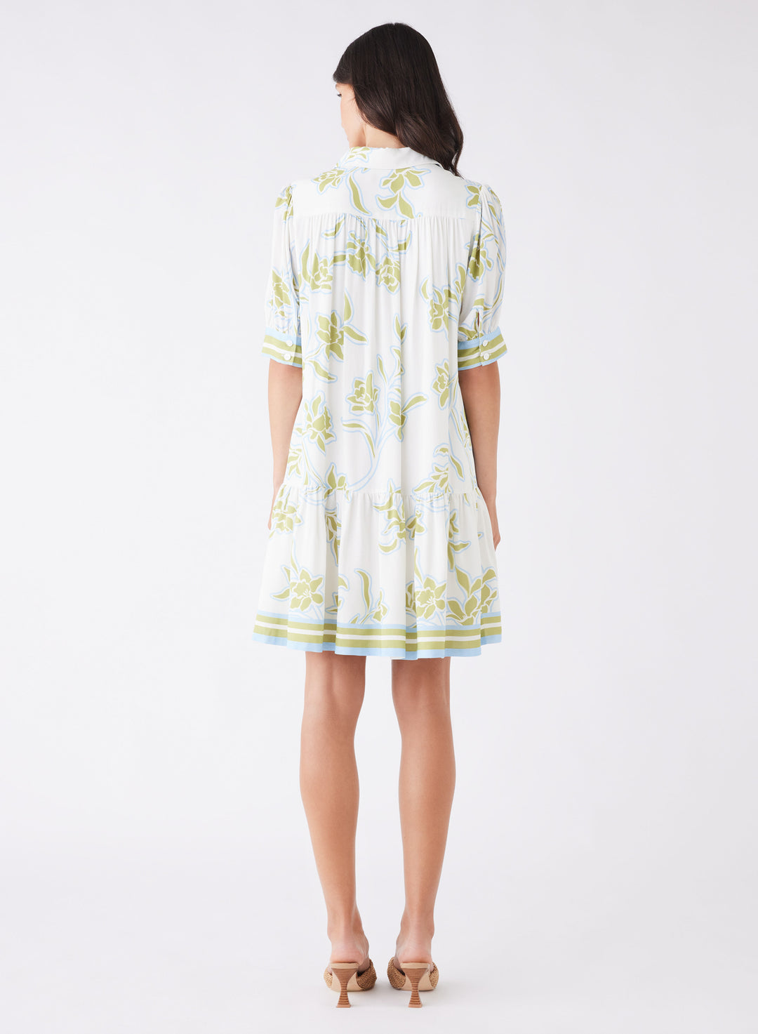 Esmaee Tranquility Mini Dress - Olive Floral - Shop 9