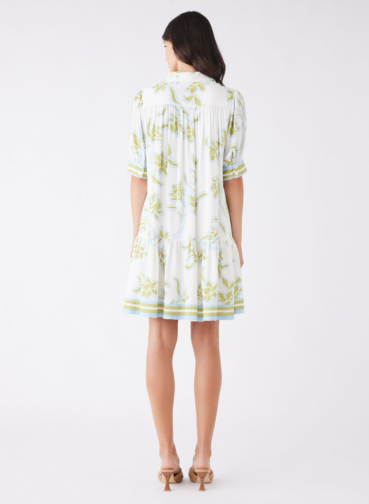 Esmaee Tranquility Mini Dress - Olive Floral - Shop 9