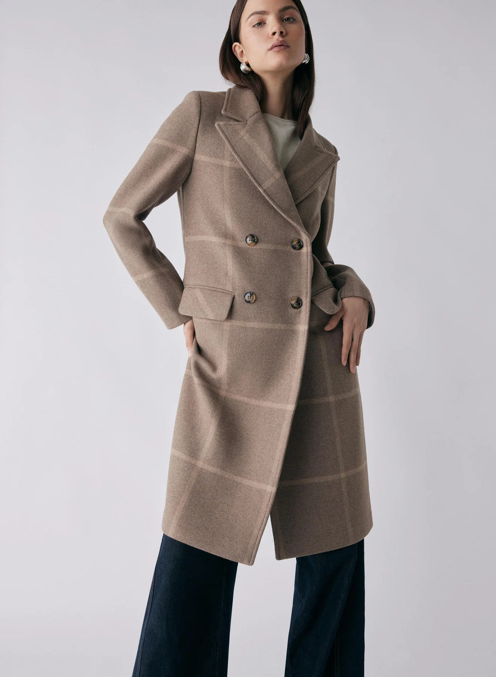 Esmaee Voyager Coat - Toffee Check - Shop 9