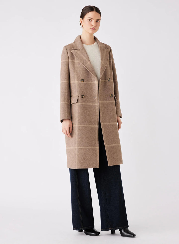 Esmaee Voyager Coat - Toffee Check - Shop 9