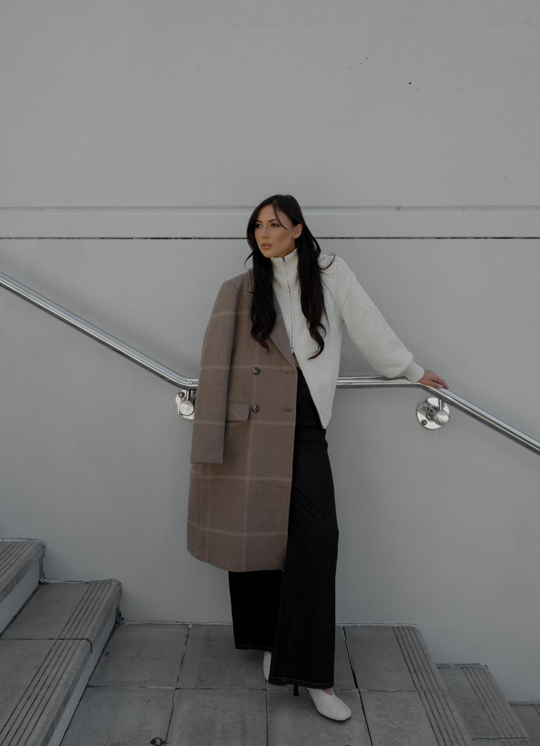 Esmaee Voyager Coat - Toffee Check - Shop 9