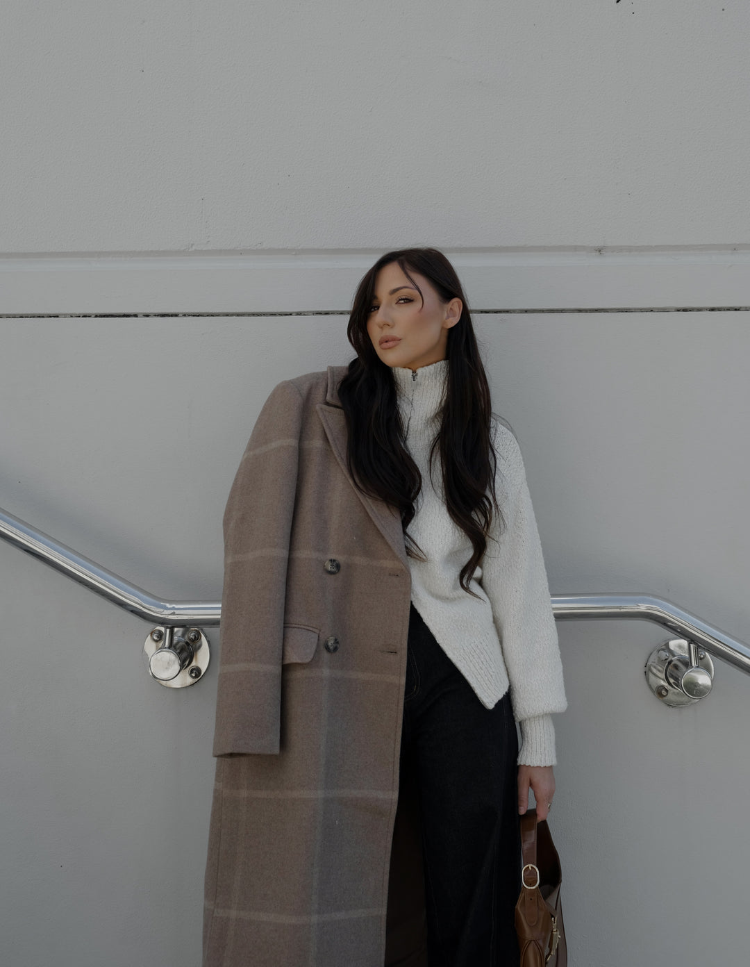 Esmaee Voyager Coat - Toffee Check - Shop 9