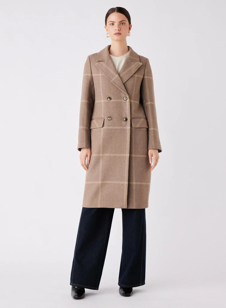 Esmaee Voyager Coat - Toffee Check - Shop 9