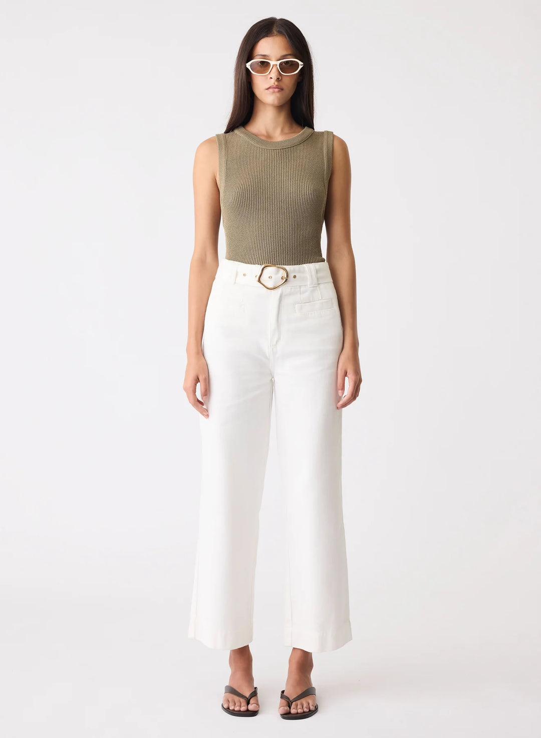 Esmaee Capilla Denim Jeans - Ivory