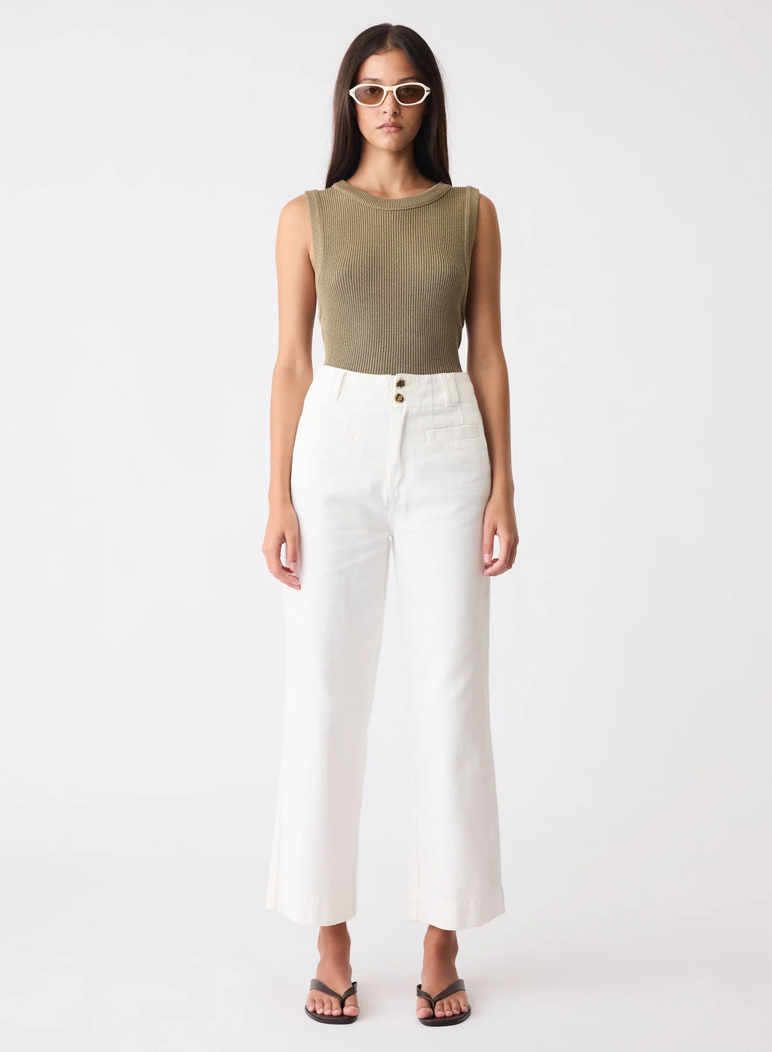 Esmaee Capilla Denim Jeans - Ivory