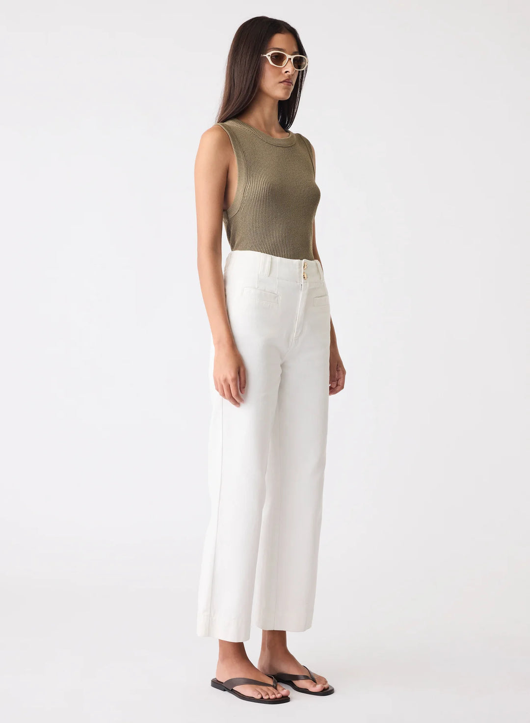 Esmaee Capilla Denim Jeans - Ivory
