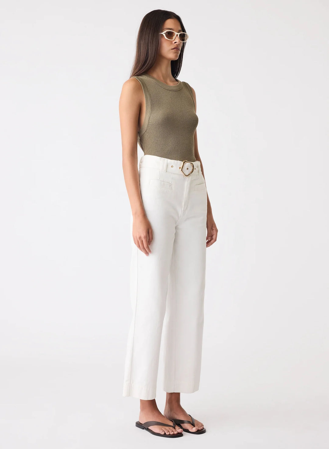 Esmaee Capilla Denim Jeans - Ivory