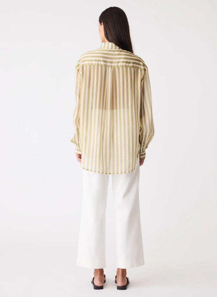 Esmaee Sahara Shirt - Sage Stripe