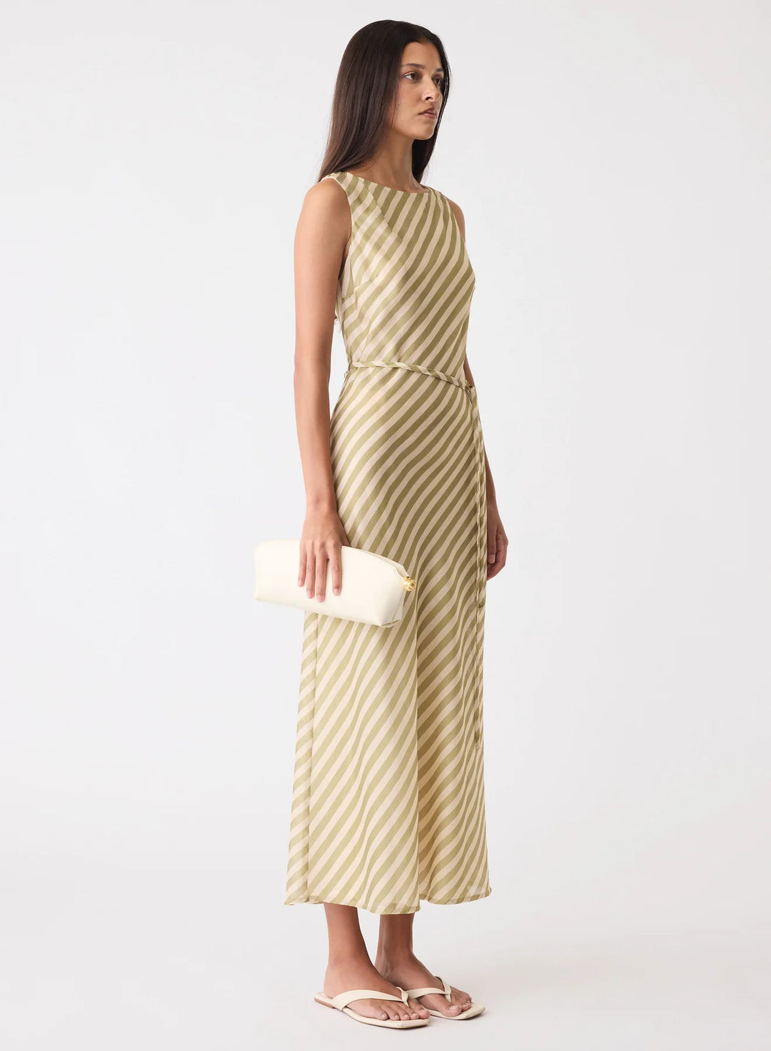 Esmaee Sahara Maxi Dress - Sage Stripe