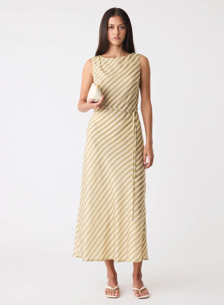 Esmaee Sahara Maxi Dress - Sage Stripe