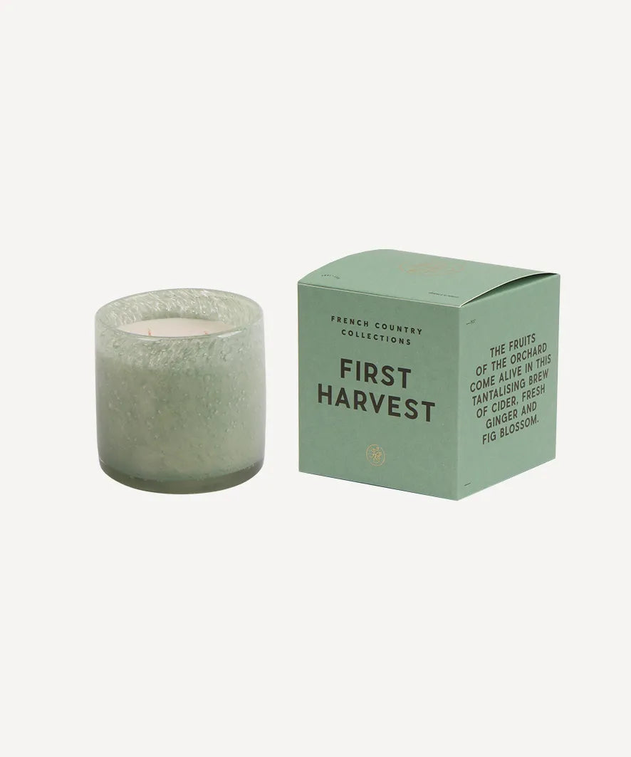 French Country First Harvest Glass Candle - Shop 9