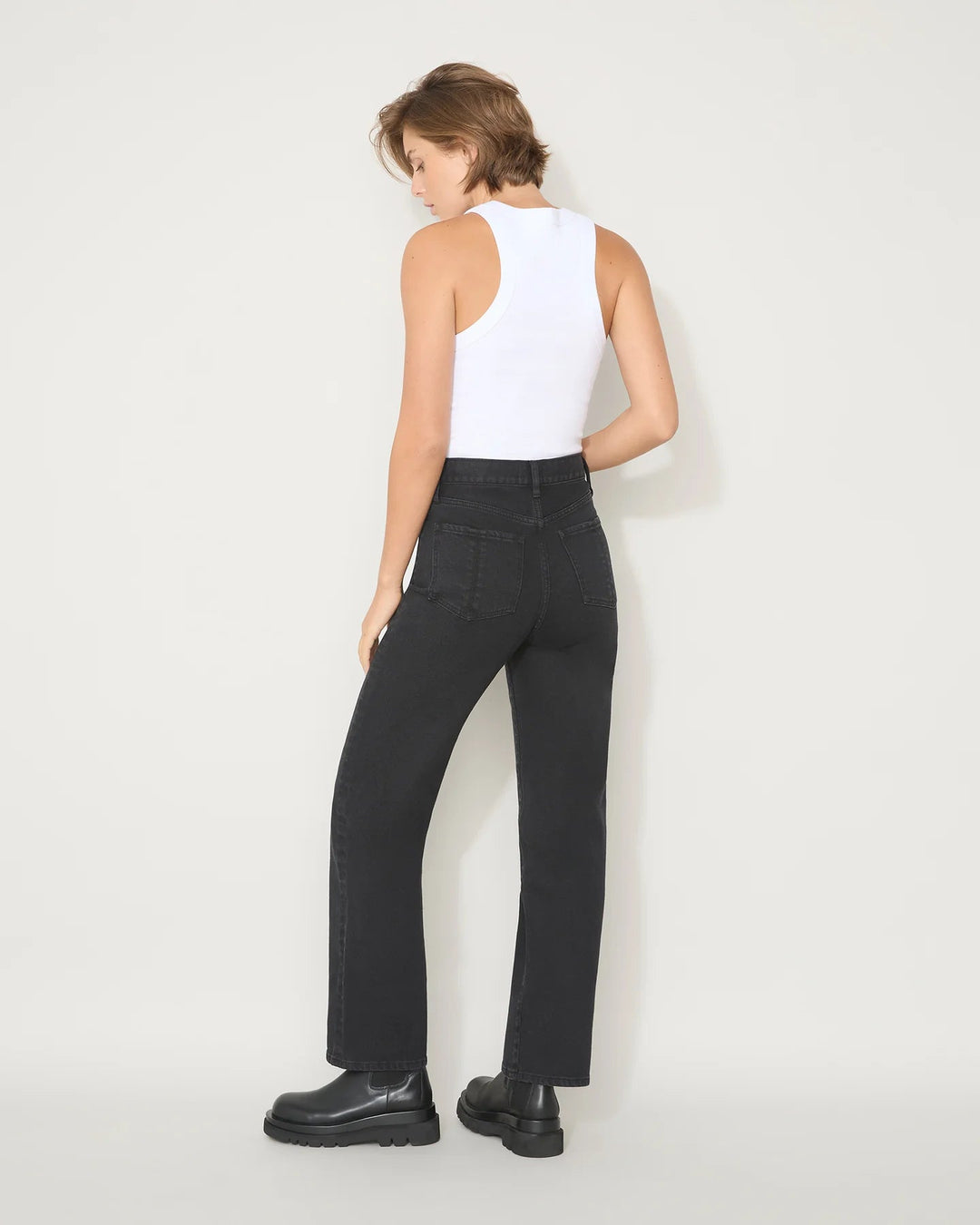 Jac &amp; Mooki Essential Wide Leg - Black Wash - Shop 9