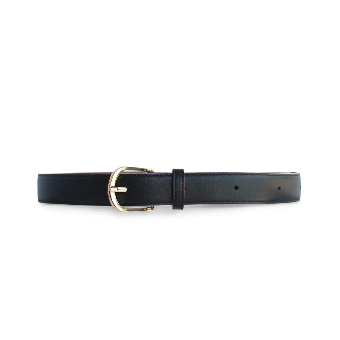 Kathryn Wilson Cassie Belt - Black Calf/Camelia - Shop 9