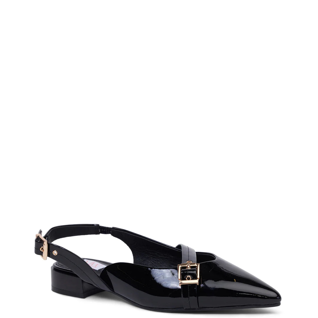 Kathryn Wilson Chelsea Slingback - black patent - Shop 9