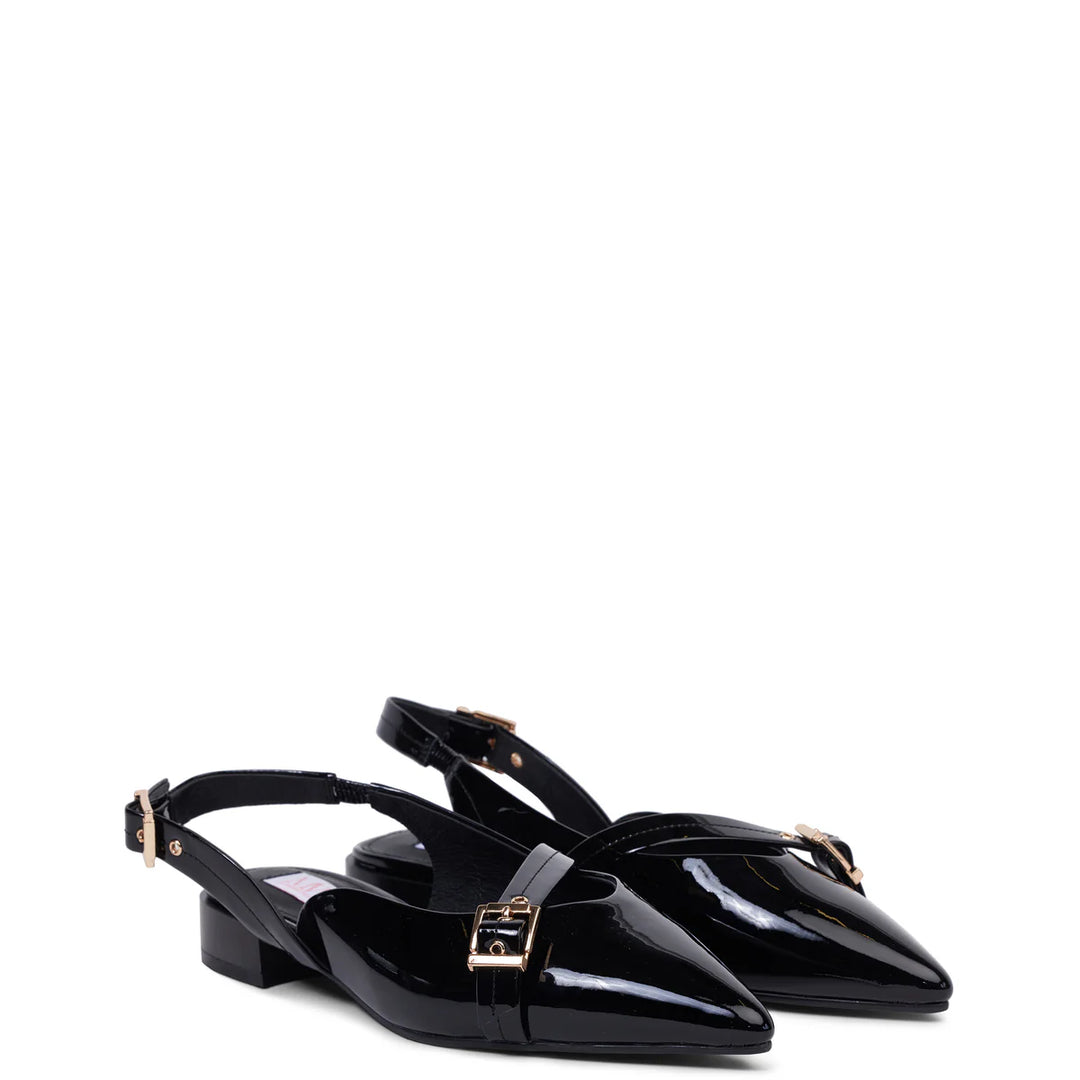 Kathryn Wilson Chelsea Slingback - black patent - Shop 9