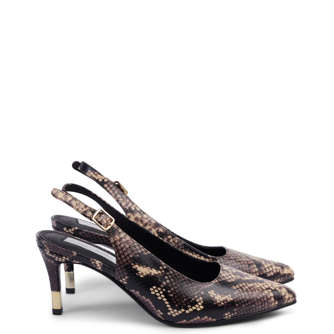 Kathryn Wilson Estelle Slingback - Python Calf - Shop 9