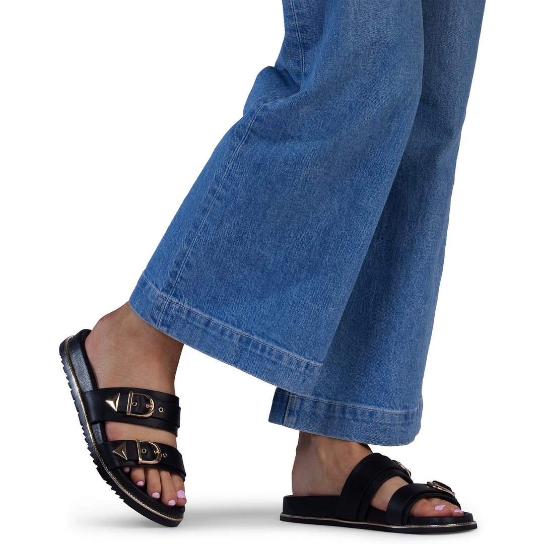 Kathryn Wilson Natalie Slide - Black - Shop 9